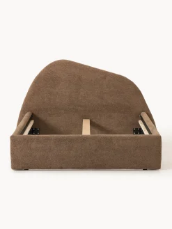 Cama tapizada en tejido bouclé Gary