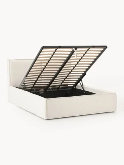 Cama tapizada en tejido bouclé con espacio de almacenamiento Dream