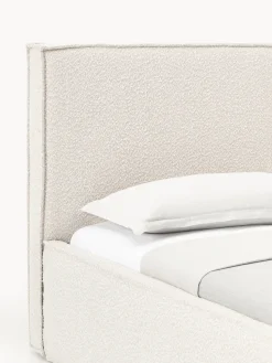 Cama tapizada en tejido bouclé con espacio de almacenamiento Dream
