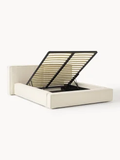 Cama tapizada Lennon, con espacio de almacenamiento