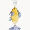 Candelabro artesanal de vidrio borosilicato Fish