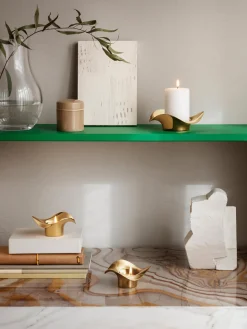 Candelabro de acero inoxidable con forma orgánica Cobra