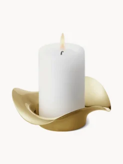 Candelabro de acero inoxidable con forma orgánica Cobra