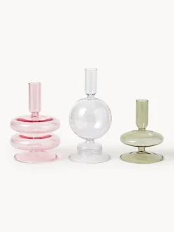 Candelabros de forma orgánica Clea, 3 uds.