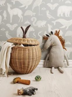 Cesta artesanal de ratán Apple