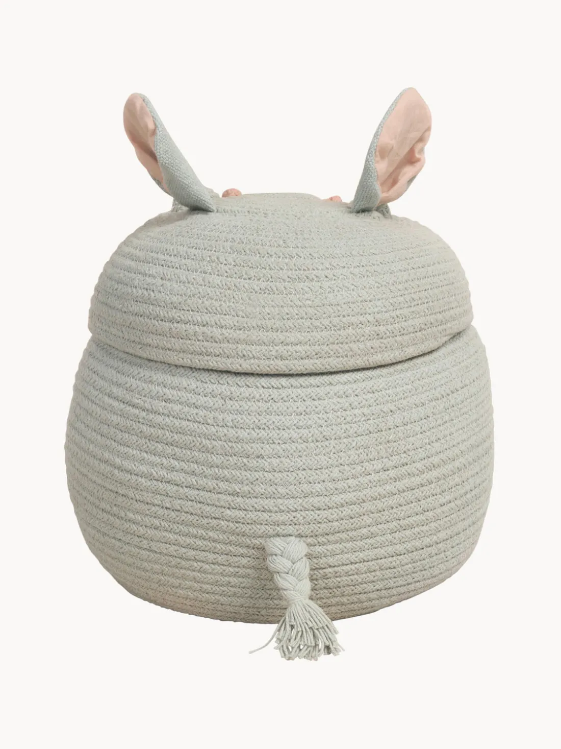 Cesta de almacenamiento artesanal con tapa Henry the Hippo