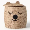 Cesta de almacenamiento con tapa Bear