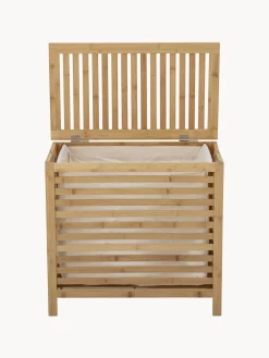 Cesta de lavandería de bambú con bolsa de tela Aden