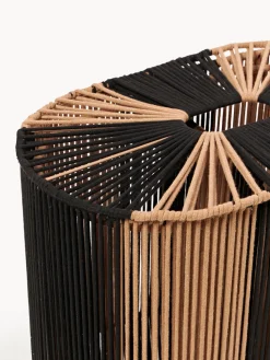 Cesta de ropa doble artesanal de cuerda Gabe