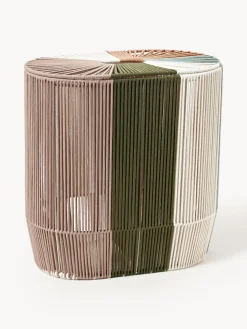 Cesta de ropa doble artesanal de cuerda Gabe