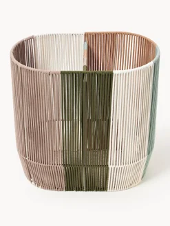 Cesta de ropa doble artesanal de cuerda Gabe