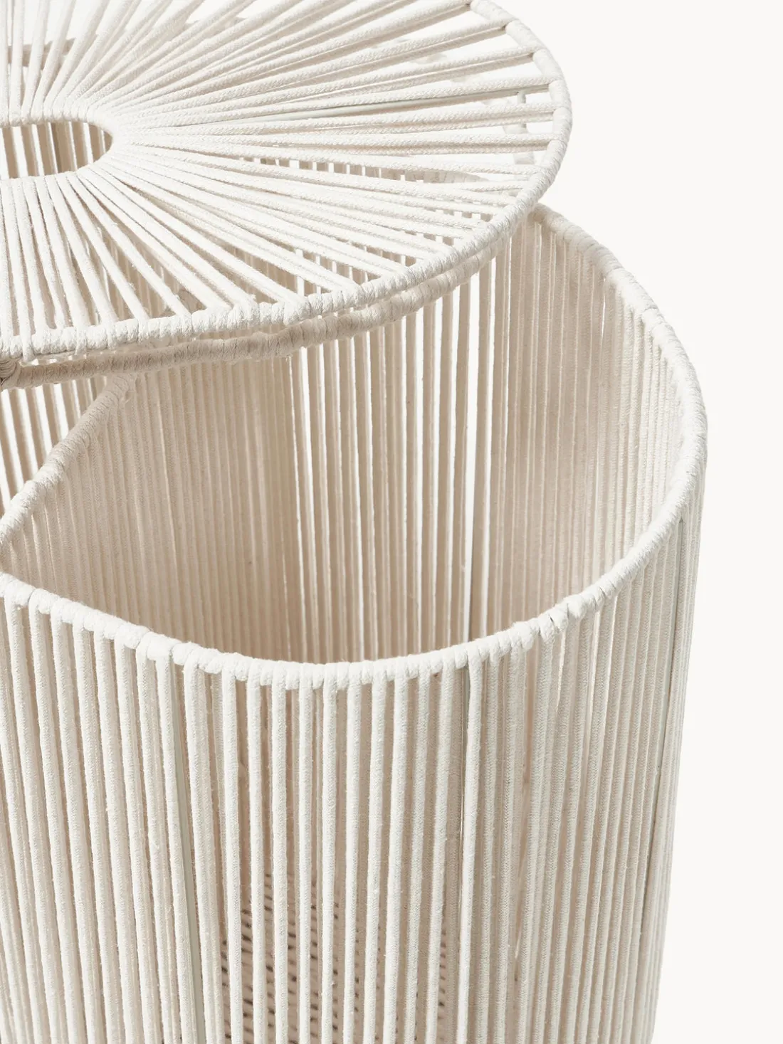 Cesta de ropa doble artesanal de cuerda Gabe