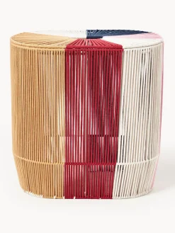 Cesta de ropa doble artesanal de cuerda Gabe