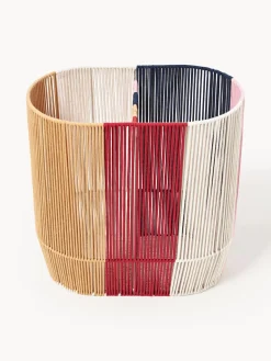 Cesta de ropa doble artesanal de cuerda Gabe