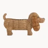 Cesta infantil de ratán Palle en forma de perro
