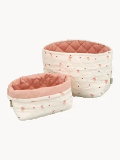 Cestas de algodón ecológico Bows, 2 uds.