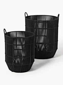 Cestas de ropa artesanales de cuerda, 2 uds.