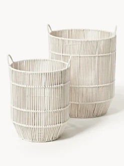 Cestas de ropa artesanales de cuerda, 2 uds.