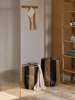 Cestas de ropa artesanales de cuerda, 2 uds.