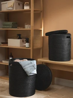 Cestas de ropa con tapadera Lurdes, 2 uds.