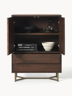 Chiffonnier de madera de mango diseño espiga Luca