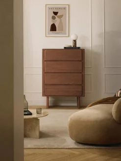 Cómoda artesanal de madera de roble Chandler