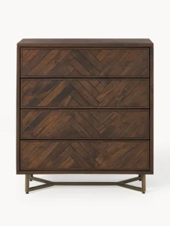 Cómoda de madera de mango con diseño espiga Luca