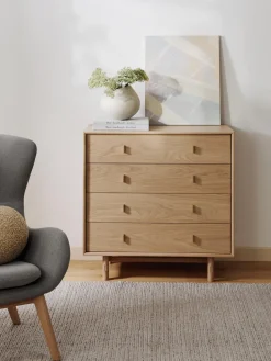 Cómoda de madera de roble Diana