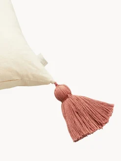 Cojín acogedor de algodón orgánico con borlas Bows