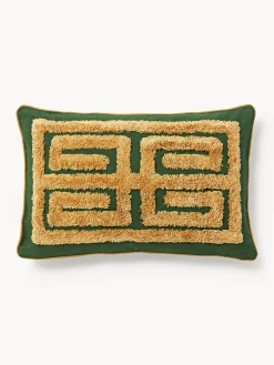 Cojín artesanal con decoración empenachada Cleo