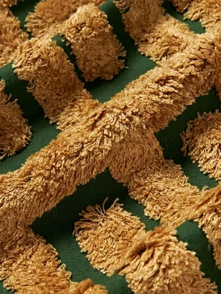 Cojín artesanal con decoración empenachada Cleo