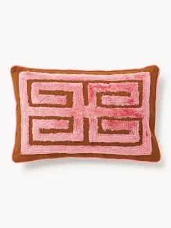 Cojín artesanal con mechones decorativos Cleo