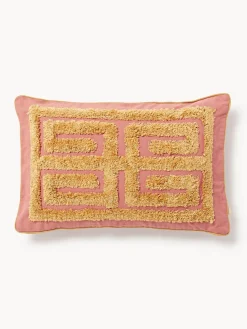 Cojín artesanal con mechones decorativos Cleo