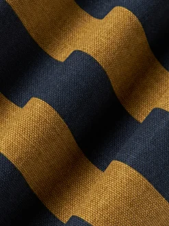 Cojín artesanal de dos caras con motivo floral y rayas Audrey