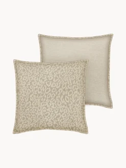 Cojín artesanal para interior/exterior Maya Sand & Ecru