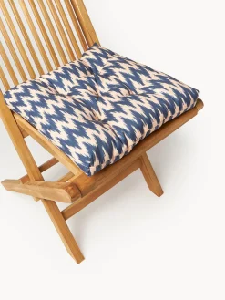 Cojín de asiento para exterior con estampado ikat Maillot