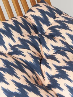 Cojín de asiento para exterior con estampado ikat Maillot