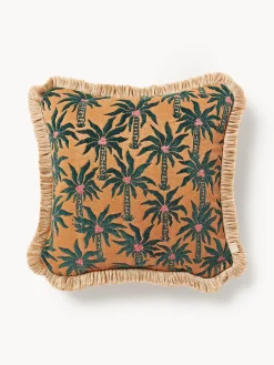 Cojín de exterior reversible artesanal Laura & Jackie