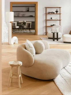 Cojín esférico de borreguillo Dotty