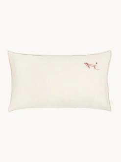 Cojín infantil de lino bordado L1N0