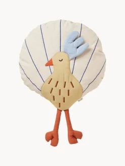 Cojín peluche de algodón ecológico Peacock