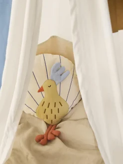 Cojín peluche de algodón ecológico Peacock
