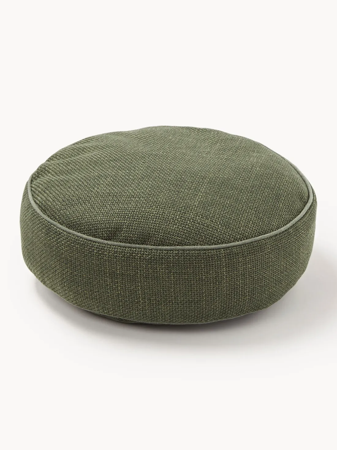 Cojín redondo decorativo con ribete Aya