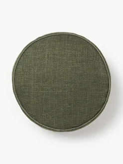 Cojín redondo decorativo con ribete Aya