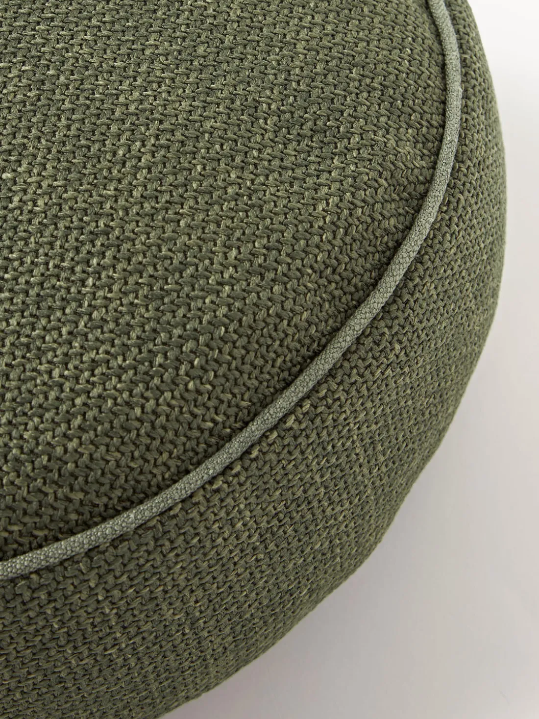 Cojín redondo decorativo con ribete Aya