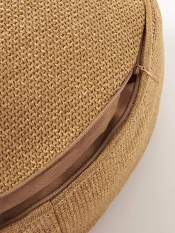 Cojín redondo decorativo con ribete Aya