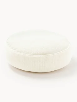 Cojín redondo en tejido bouclé con ribete Aya