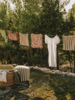 Cojín reversible artesanal para exterior Jackie