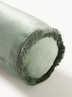 Cojín rulo co flecos Nikita