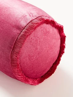 Cojín rulo co flecos Nikita